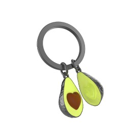Metalmorphose | Green Avocado with Heart Seed Keyring
