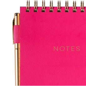 Eccolo | Spiral Steno Pen Pad | Hot Pink | 6x8.5"