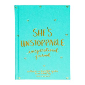 Eccolo | Guided Hardcover Journal | She's Unstoppable | Teal | 5x7"