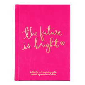 Eccolo | Guided Hardcover Journal | The Future is Bright | Hot Pink | 5x7"