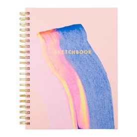 Eccolo | Hardcover Wirebound Sketchbook | Pink Paint | 8x11"