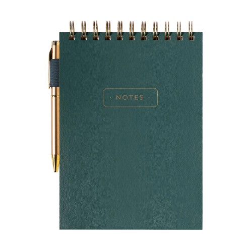 Eccolo | Steno Sheet Pad with Pen Holder & Pen | Forest Green