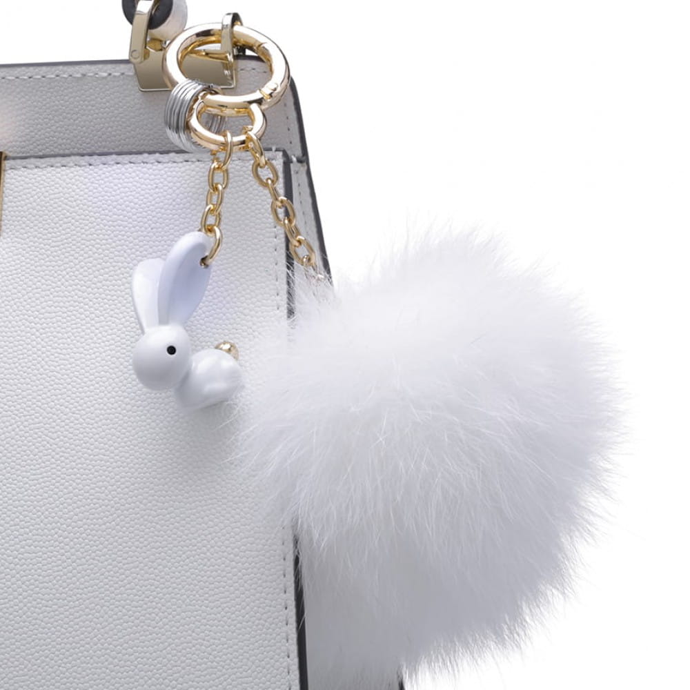 Stationery, Candles, Accessories, Gifts & Homeware | Oli Olsen | Accessories  | Charm Keyring Collection | Metalmorphose White Bunny with Pom Pom Charm  Keyring