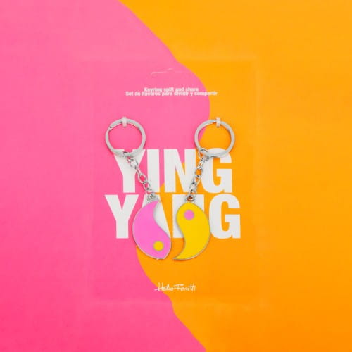 Helio Ferretti | Set of 2 Keyrings | Ying Yang | Yellow & Lilac